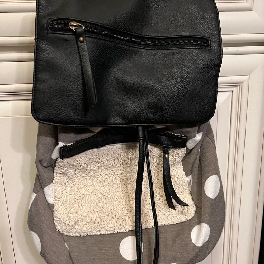 Madden Girl Fabric Backpack with front crochet pocket